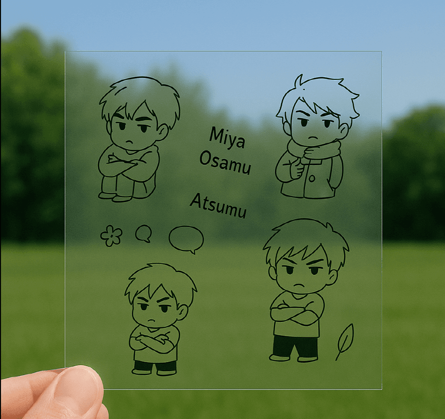 양면 투명스티커