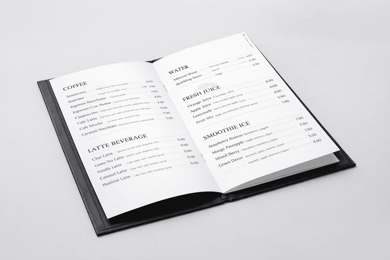 [메뉴판속지] A4형